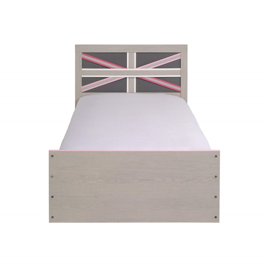 Parisot Rebelle Small Double Bed Frame Ash and Dark Grey