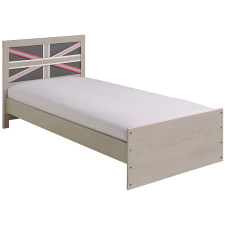 Parisot Rebelle Small Double Bed Frame Ash and Dark Grey