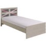 Parisot Rebelle Small Double Bed Frame Ash and Dark Grey