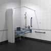 Nymas Doc M Concealed Showering Pack Disibility Bathroom Suite with Dark Blue Fixings