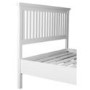 GRADE A1 - Savannah Solid Acacia Wood Double Bed in Stone White