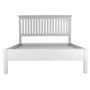 GRADE A1 - Savannah Solid Acacia Wood Double Bed in Stone White