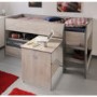 Parisot Fabric Midsleeper Bed in Grey Loft and Dark Grey