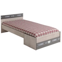 Parisot Fabric Small Double Bed Frame Grey Loft and Dark Grey