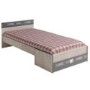 Parisot Fabric Small Double Bed Frame Grey Loft and Dark Grey