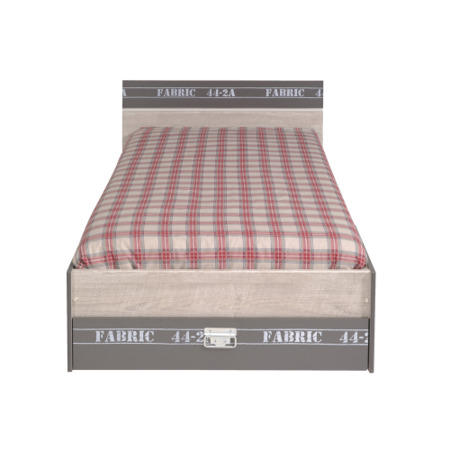 Parisot Fabric Small Double Bed Frame Grey Loft and Dark Grey