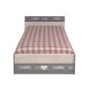 Parisot Fabric Small Double Bed Frame Grey Loft and Dark Grey