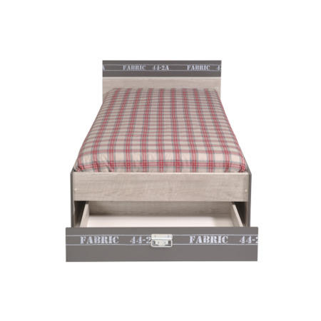 Parisot Fabric Small Double Bed Frame Grey Loft and Dark Grey