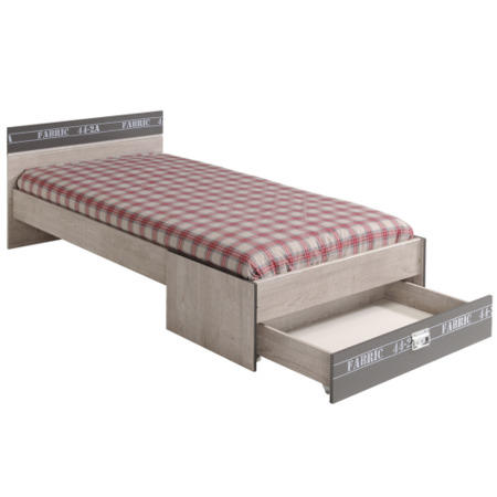 Parisot Fabric Small Double Bed Frame Grey Loft and Dark Grey