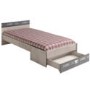 Parisot Fabric Small Double Bed Frame Grey Loft and Dark Grey