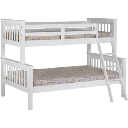 GRADE A1 - Seconique Neptune Triple Sleeper Bunk Bed in White
