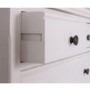 GRADE A2  - Savannah Solid Acacia Wood 3 Door 3 Drawer Wardrobe in Stone White