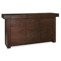 GRADE A3 - Bentley Designs Akita Walnut 3 Door 3 Drawer Sideboard