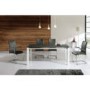 GRADE A2 - Wilkinson Furniture Mobo Small Black Extending Table with Glass Top