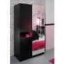 Parisot Lady Doll 2 Door Wardrobe in Black and Raspberry