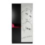 Parisot Lady Doll 2 Door Wardrobe in Black and Raspberry