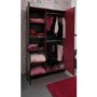 Parisot Lady Doll 2 Door Wardrobe in Black and Raspberry