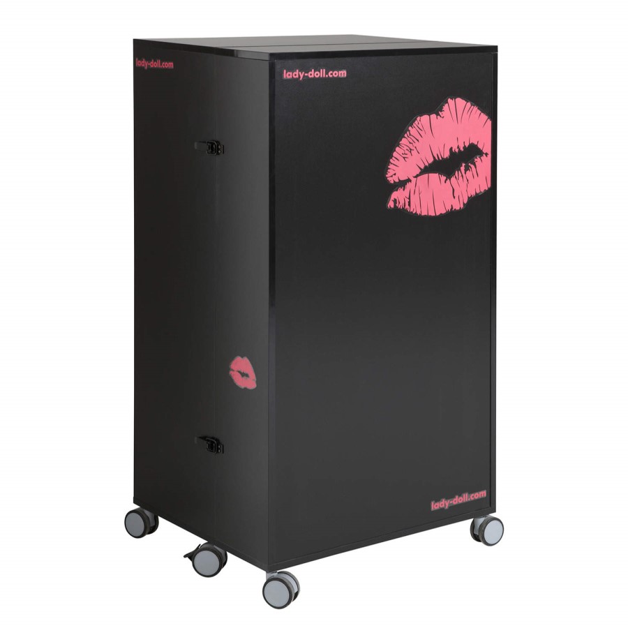 Parisot Lady Doll Box Wardrobe in Black and Raspberry
