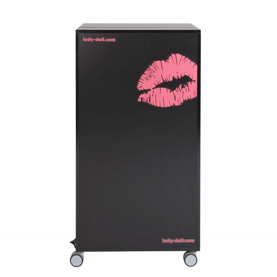 Parisot Lady Doll Box Wardrobe in Black and Raspberry