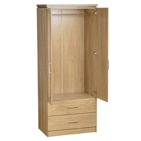 Charles oak wardrobe discount