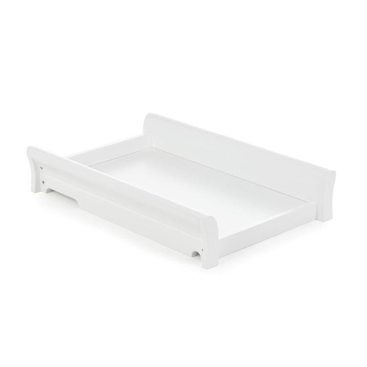 Stamford White Wooden Cot Top Changer - Obaby