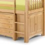 GRADE A1 - Julian Bowen Barcelona Pine Mid Sleeper with Right Hand Ladder