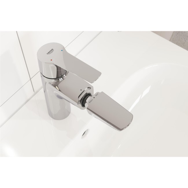 Grohe QuickFix Start Mono Basin Mixer Pull Out Spout with Waste - Chrome