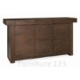 GRADE A4 - Bentley Designs Akita Walnut 3 Door 3 Drawer Sideboard
