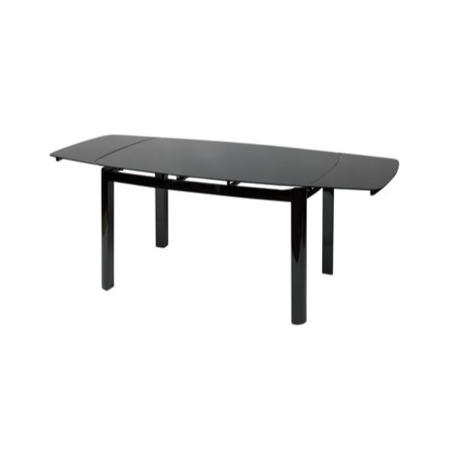 Wilkinson Furniture Inca Dining Set in Black and White with 4 Chairs