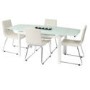 Wilkinson Furniture Inca Dining Set in White with 4 Chairs
