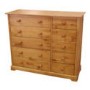 GRADE A3 - Heavy cosmetic damage - LPD Baltic Pine 5+5 Drawer Chest