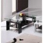 GRADE A2 - Wilkinson Furniture Calico Glass Top Coffee Table in Black
