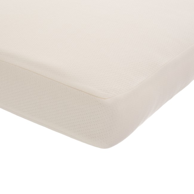 Natural Wool Cot Bed Mattress with Removable Cover - 140cm x 70cm - Obaby