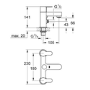Grohe BauEdge Chrome Bath Shower Mixer Tap