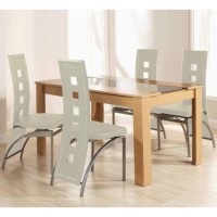 Mountrose Hudson 2 Seeater Dining Room Set In Cream 