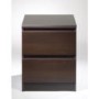 GRADE A1 -  Billi Mia 2 Drawer Bedside Table In Coffee - As New