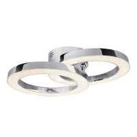 LED Ceiling Light in Chrome & Flush Fitting - Rings