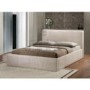 GRADE A1 - Birlea Furniture Brooklyn Fabric Kingsize Ottoman Bed in Wheat - As New