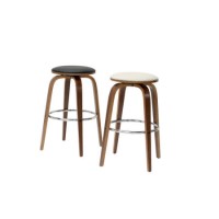 Wilkinson Furniture Poise Cream Faux Leather Barstool - Pair