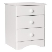 GRADE A1 - Furniture To Go Scandi 3 Drawer Bedside In White
