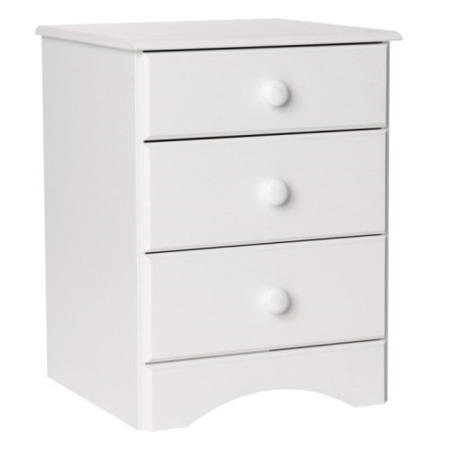 GRADE A1 - Furniture To Go Scandi 3 Drawer Bedside In White