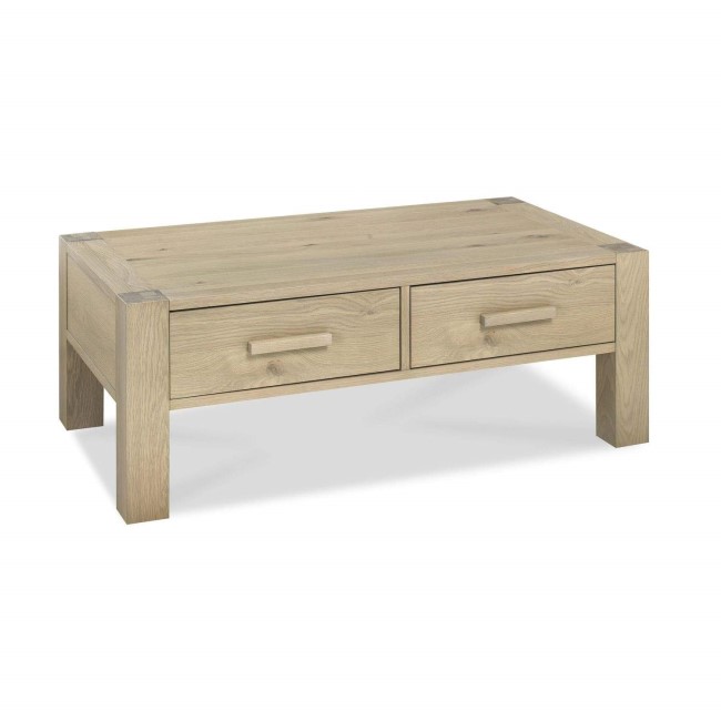 Bentley Designs Turin Aged Oak Coffee Table With Drawers