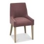 Bentley Designs Turin Aged Oak Scoop Back Chair - Mulberry pair