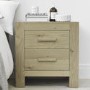 Bentley Designs Turin Aged Oak 2 Drawer Bedside Table