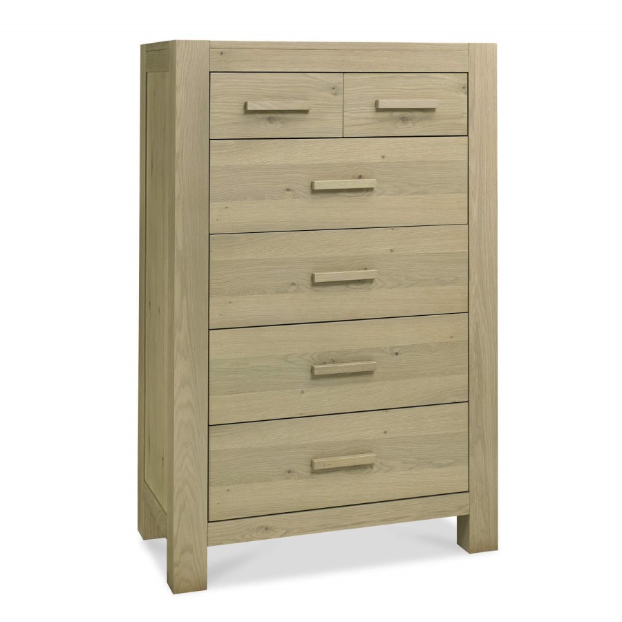 GRADE A3 - Bentley Designs Turin Aged Oak 4+2 Drawer Chest