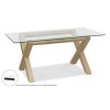 Bentley Designs Turin Aged Oak Glass Top Dining Table