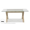 Bentley Designs Turin Aged Oak Glass Top Dining Table