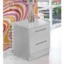 GRADE A3 -  Welcome Furniture Hatherley High Gloss 2 Drawer Bedside Chest in White