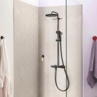 Grohe Vitalio Start System 250 Thermostatic Shower - Matt Black