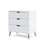 White Two Tone Changing Table with Drawers - Maya - Obaby